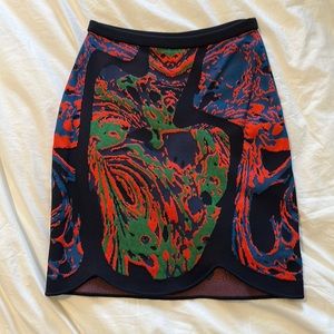 M Missoni Printed Skirt with scalloped trim - US S, IT 40
